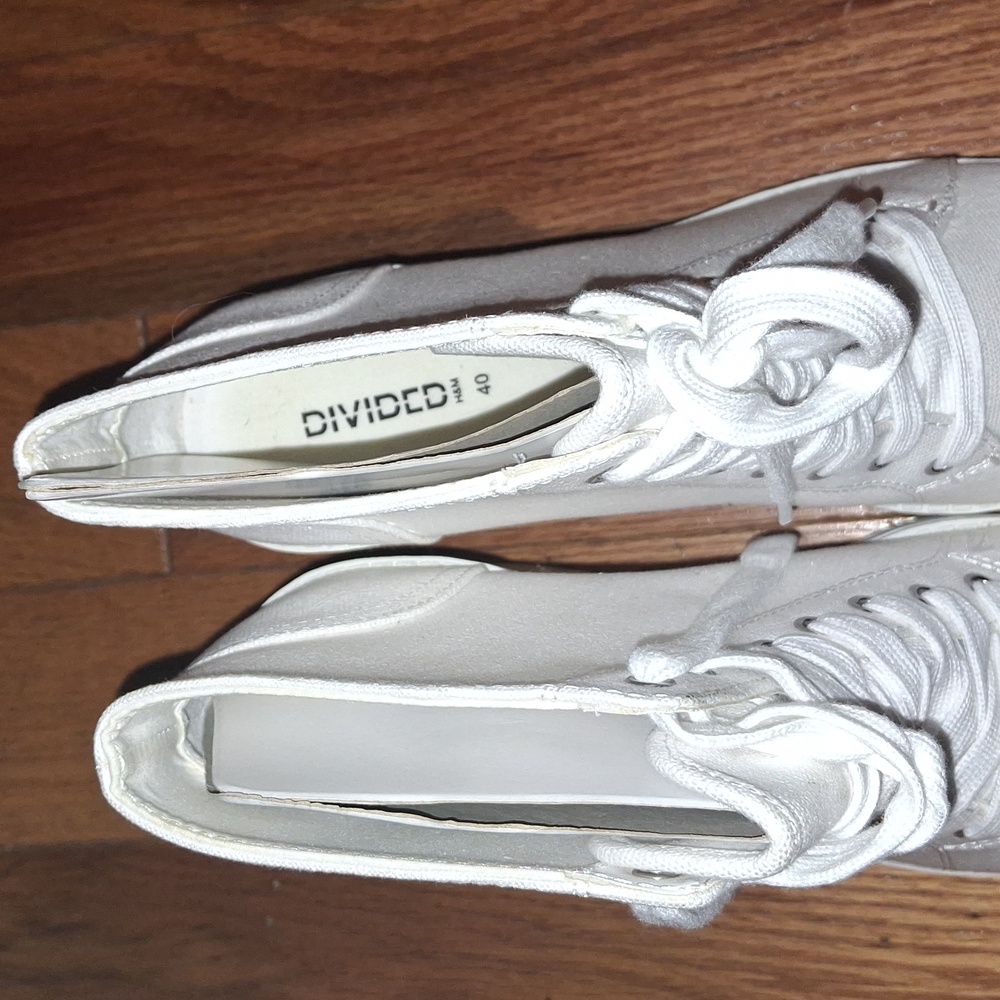 H&M White Women's High-Top Sneakers - Picture 2 of 9